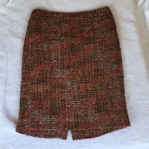 J Crew tweed Pencil Skirt, size 0